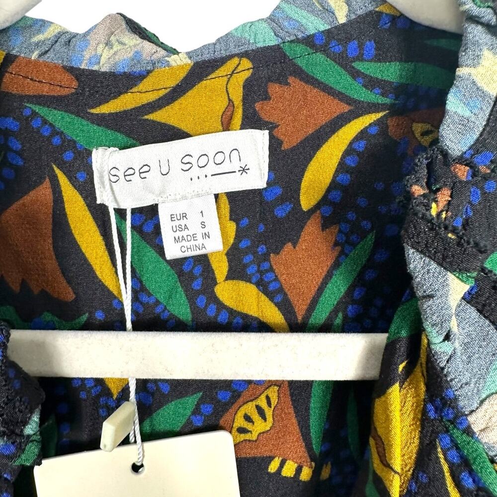 Chic See U Soon Long Sleeve Multicolor Dress New with Tags Small - Picture 3 of 4